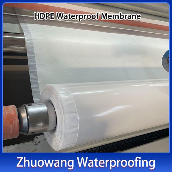 Non Asphalt HDPE Waterproofing Membrane Skin Type For Trench Floor Applications