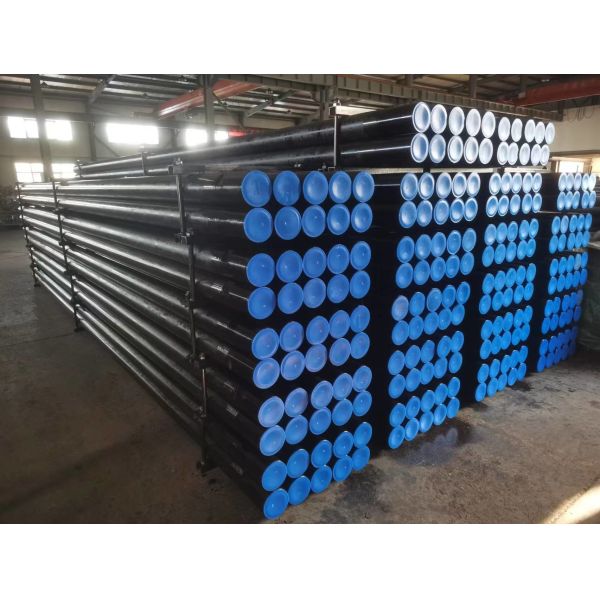Carbon Steel 8.56mm Drill Pipe Rugged Double Wall Construction 73/76/89mm OD Black/Blue