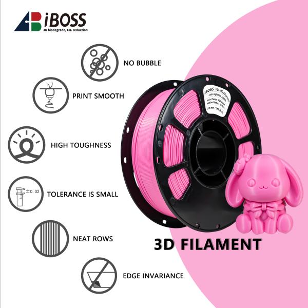 High Toughness PLA+ 3D Printing Filament 1.75mm Light Pink 3D Printer 1kg Spool