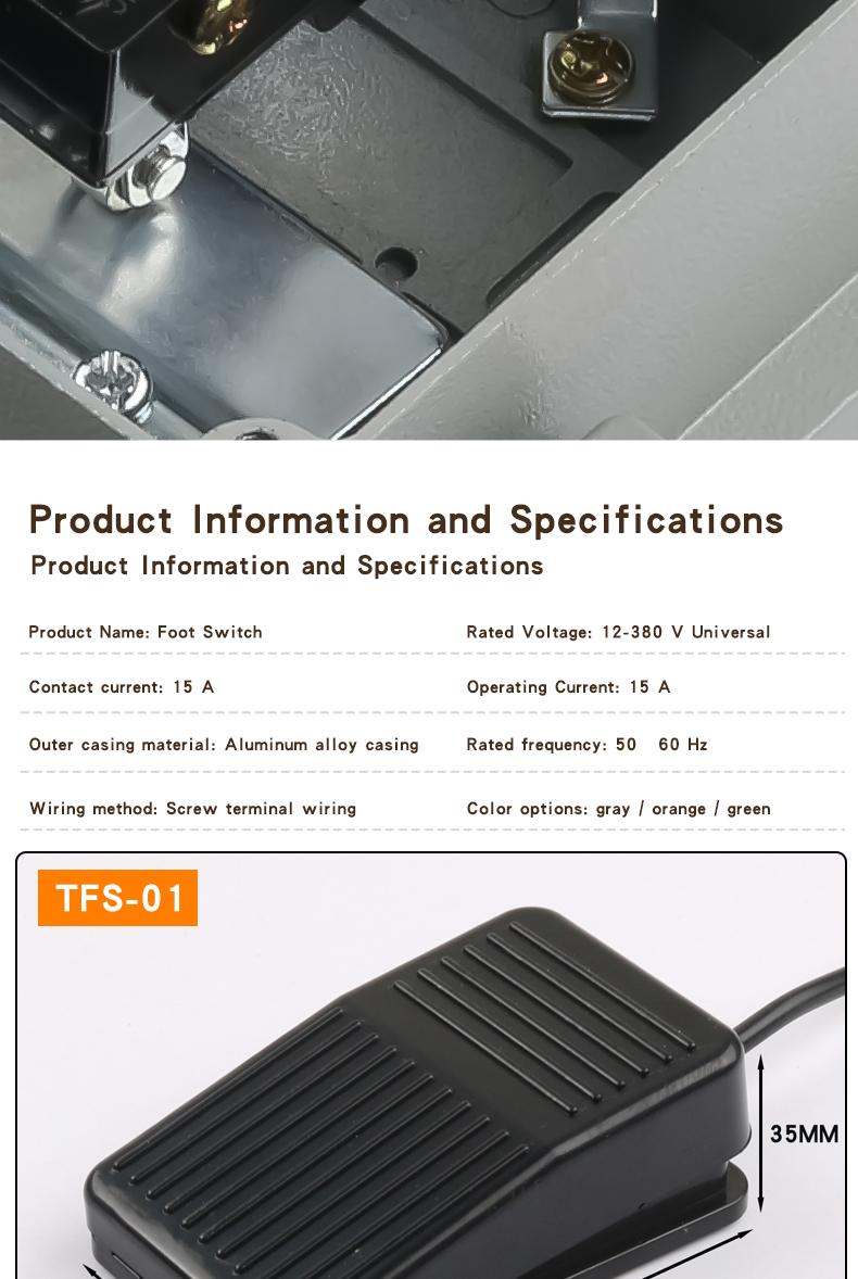 Punch press controller machine with wired reset anti-slip foot switch TFS-1 TFS-201 TFS-302 LT4