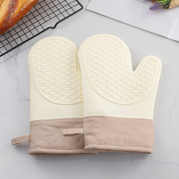 Silicone Heat Resistant Oven Mitts And Pot Holders Sets BBQ Baking Gloves Silicone Kitchen Household Utensil Tools