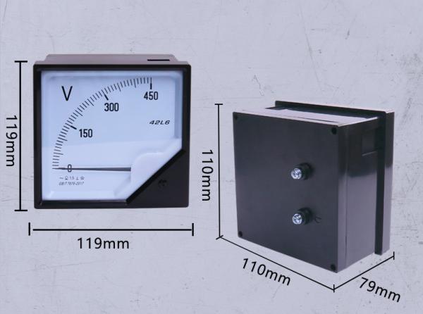 compteur d'électricité actuel de tension de l'indicateur 0-450v 120*120mm 0-999kwh