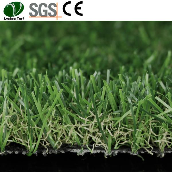 Green Fake Synthetic Grass Tiles For Cricket Pitch Landscaping 4 Colors