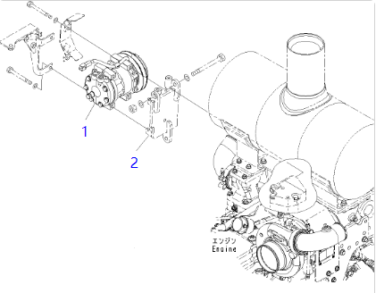 423-S62-4330 423S624330 Compressor KOMATSU Wheel Loader Air Conditioner Parts For WA150-6 WA200-6