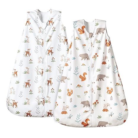 2 Pack Micro-Fleece Baby Sleep Sack with 2-Way Zipper - Comfortable Wearable Blanket for Safe and Warm Sleep