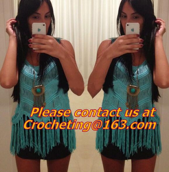 womens crochet tops feminino women hem tassel sexy tanks top croche new desigual knit vest