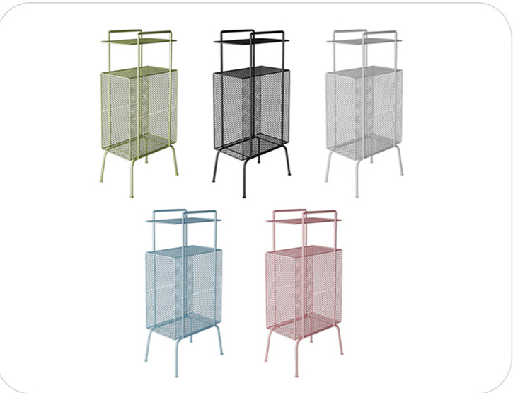Bedside Waterproof 32x23x70cm Steel Book Rack Floor Standing