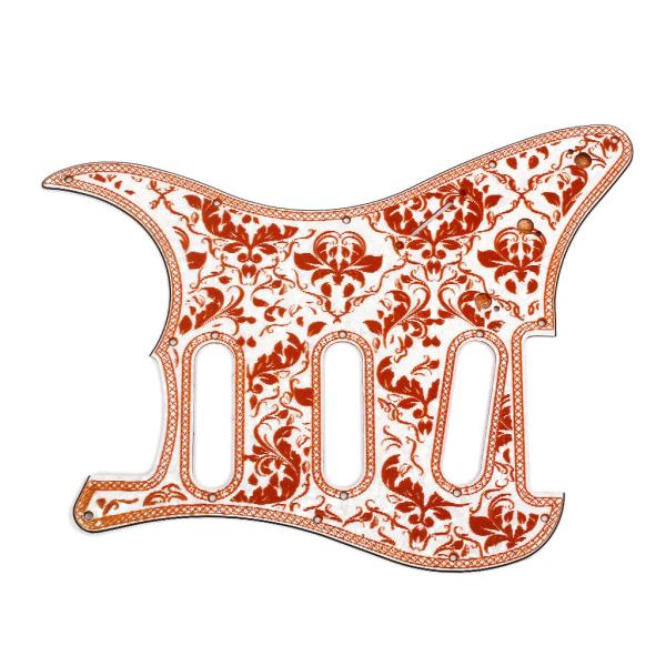 3Ply SSS Electric Guitar Pickguard 11-Hole White Pearl Flower Patter Scratch Plate For ST Style Guitar Accessories