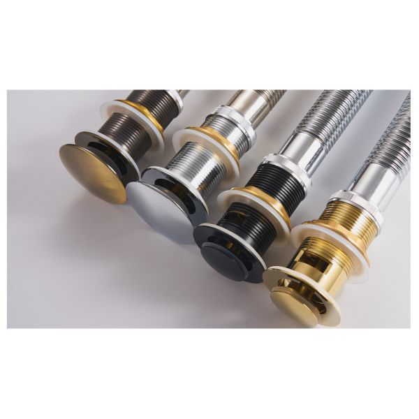 Bathroom Basin Sink Drain Filter with Pop Up Bathtub Stopper and Upgraded Brass Core