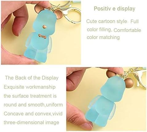 Cartoon Bear Keychain Cute Crystal Keychain Suitable for Car Keys Bag Ornaments Decoration Gifts Suitable for Women