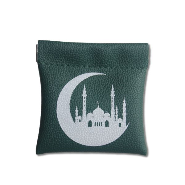 Compact Leather Coin Purse for Muslim Customized Color Genuine Leather Material
