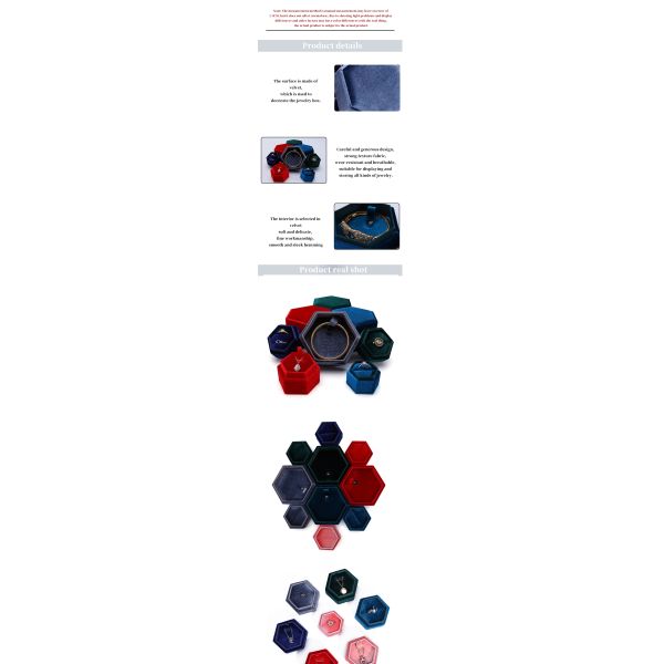 Velvet Travel Ring Box for Customized Jewelry Packaging and Wedding Rings