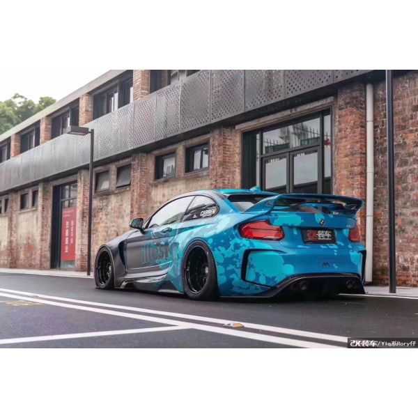 Para el BMW F22 F87 Serie 2 M2 Kit de carrocería M2 M235 Modernización IMP Estilo delantero y trasero Bumper Spoiler Wide Bodyki