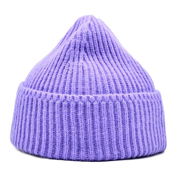 Зимняя мода многоцветная большая ломкая мужчины с наручниками трикотажная шляпа унисекс фиолетовые шапки