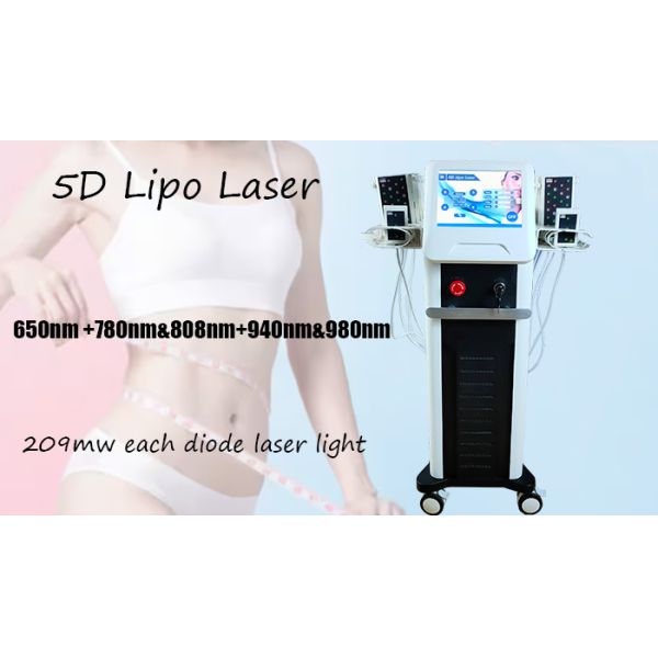 940nm 980nm Антицеллюлитная машина для похудения 5D Липо лазерная машина для контура тела