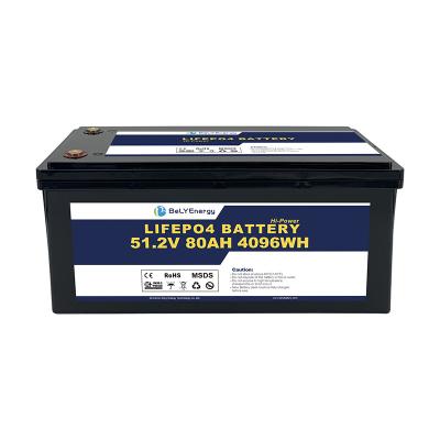 ABS Case IP65 Waterproof 100A Max Discharge 48V80Ah Lithium Ion Batteries For Solar