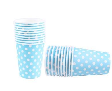 Eco Friendly Hot Liquid Paper Cups , PE Coated Thermal Paper Cups Dot Pattern