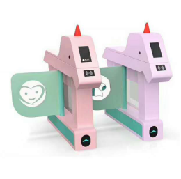 Милые животные ворота барьера качания металла детского сада дизайна 304SS двухнаправленные