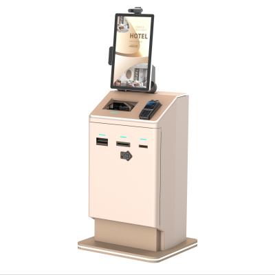 Hotel Self Check In Kiosk With Passport Scanner / Card Encoder Cash Payment