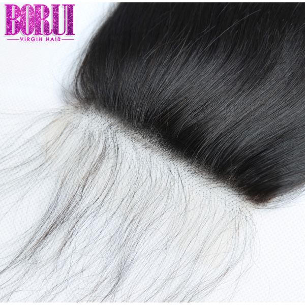 Eco Friendly Human Hair Lace Closure Natrual Parting Water Wave All Color