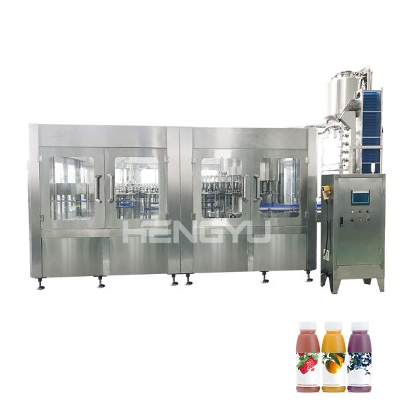 OEM Juice Making Machine Automatic Fresh  Sterilization With Pulp Hot Filling Line Plastic Bottle Beverage Packing Machine