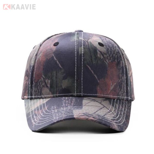 Customized Camo Summer Outdoor Baseball Caps Polyester Mesh Unisex 7cm Visor