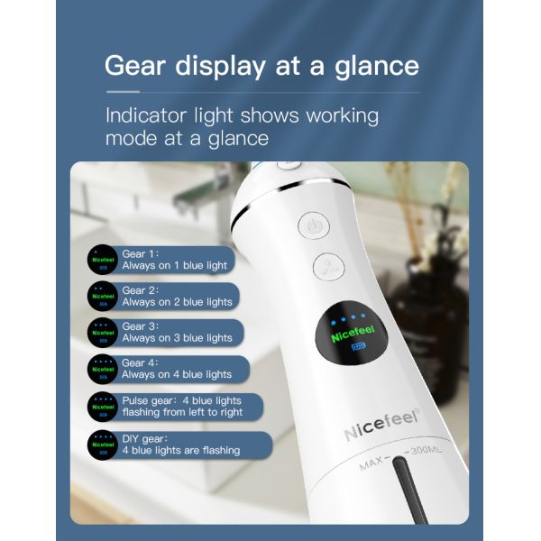 Один переключатель Nicefeel Handheld устное Irrigator кнопки 6 режимов опционных
