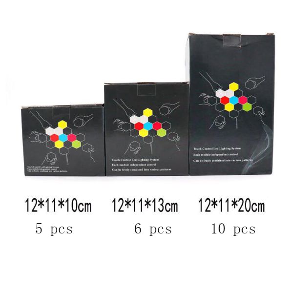 Lumière tactile hexagonale sensible à la lumière quantique en PP blanc pour 2021 Xiamen