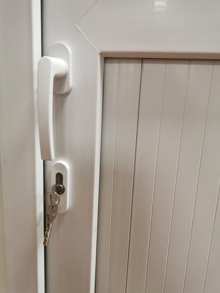 2.5mm Waterproof  PVC Hinged Door Tempered Glass Pvc Swing Door For Toilet