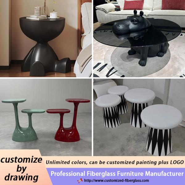 Modern Coffee Table Set Fiberglass For Living Room Bedroom