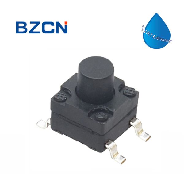 RED Surface Mount Push Button Switch , Surface Mount Tactile Switch PA66 Material