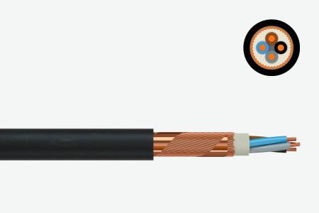 BS 6708 TYPE 7 Rubber Mining Cable 3×150+70+95SQMM 0.64/1.1kV British Electrical Labeling