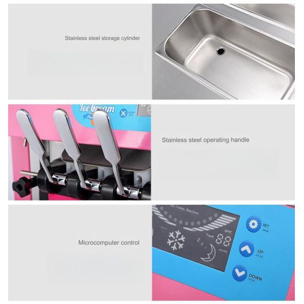 Commercial Soft Ice Cream Maker Machine with Stainless Steel and Milk Raw Material