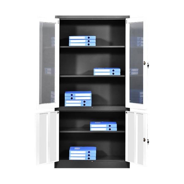 Steel File Cabinet Glass Door Laboratory Cabinet Steel Cupboard