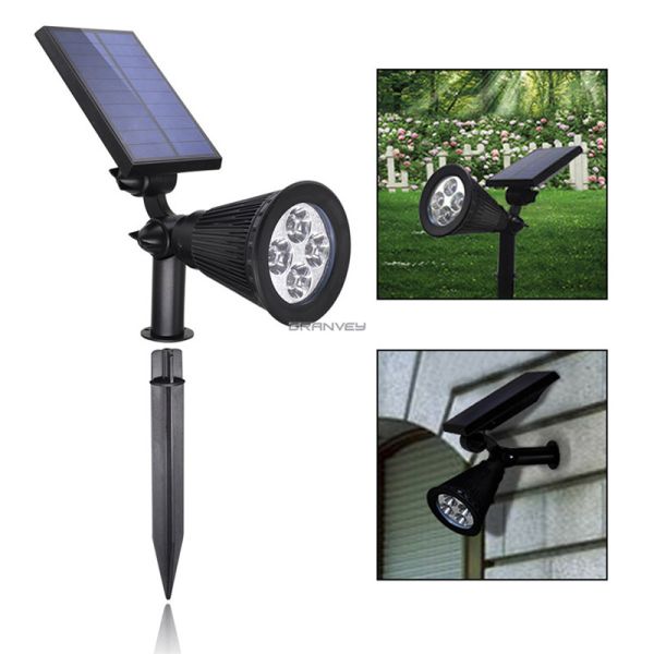 2W 4 LED IP65 Integrated Solar Powered Outdoor Garden Lights Wall Mounted CE FCC Approved