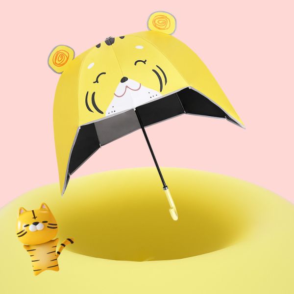67cm Diameter Cartoon Helmet Umbrella Manual Open Cute Design for Girls UV and Windproof