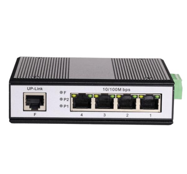 5 Port Industrial Ethernet Switch 100Mbps Unmanaged DIN Rail IP40 -40℃~85℃
