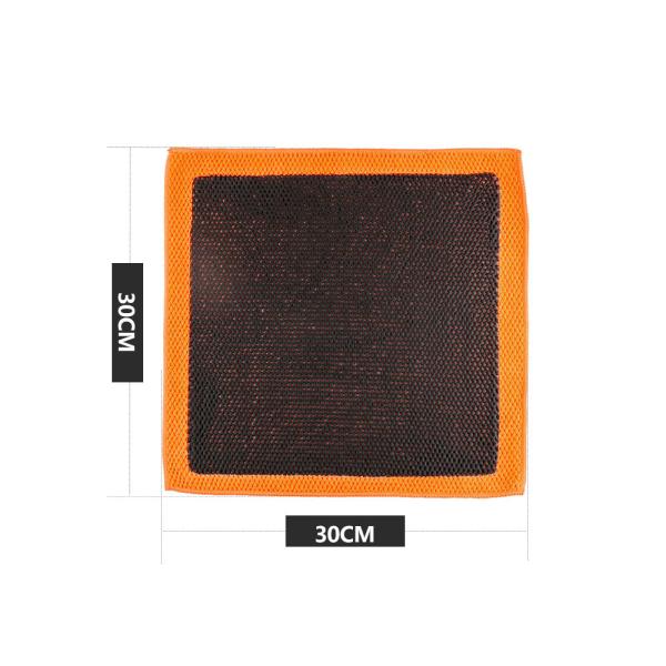 Orange Clay Microfiber Towel In Blue And Red ISO-9001 Certificated