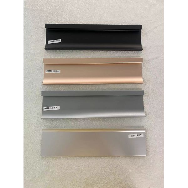80mm Brushed Gold LED Aluminum Profile Skirting Baseboard for Wall and Floor Trim