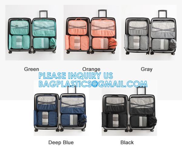 Packing Cubes Travel Luggage Organizers With Laundry Bag,Shoe Bag And Toitetrybag, Luggage For Carry On Suit