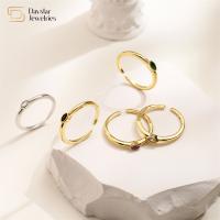 Zircão ajustável Marquise Diamond Rings Women Men Jewelry chapeada ouro da pilha