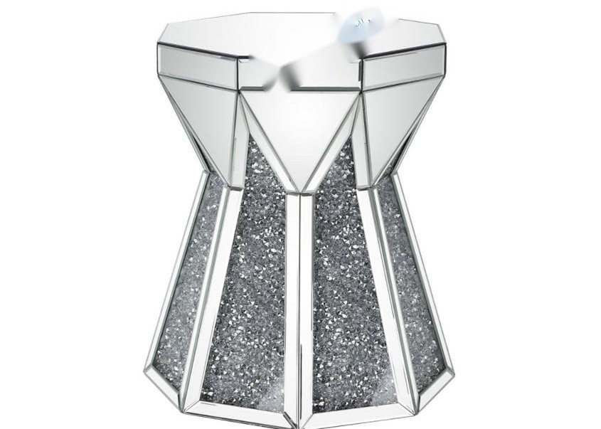 Noralie small mirrored coffee table With Faux Diamonds Inlay And 50X50X60CM Size