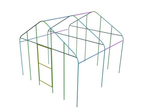Portable Backyard Small Outdoor Greenhouse Heavy Duty Small Polytunnel With PVC Covering