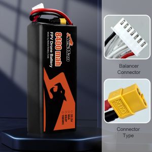 FPV Li-ion battery 22.2V 8400Mah Li-ion Battery INR-21700  6s2p P42A Batteries Pack for FPV UAV Drone
