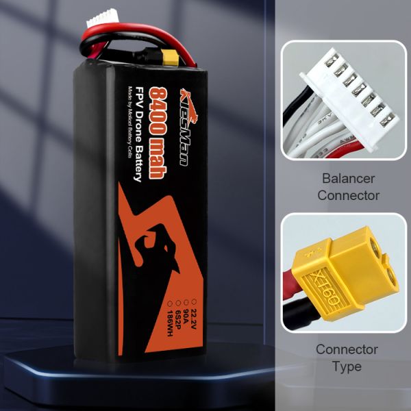 FPV Li-ion battery 22.2V 8400Mah Li-ion Battery INR-21700  6s2p P42A Batteries Pack for FPV UAV Drone