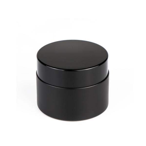 Vintage Frosted Glass Cream Jars , 30ml 50ml Matte Makeup Luxury Black Glass Mason Jars