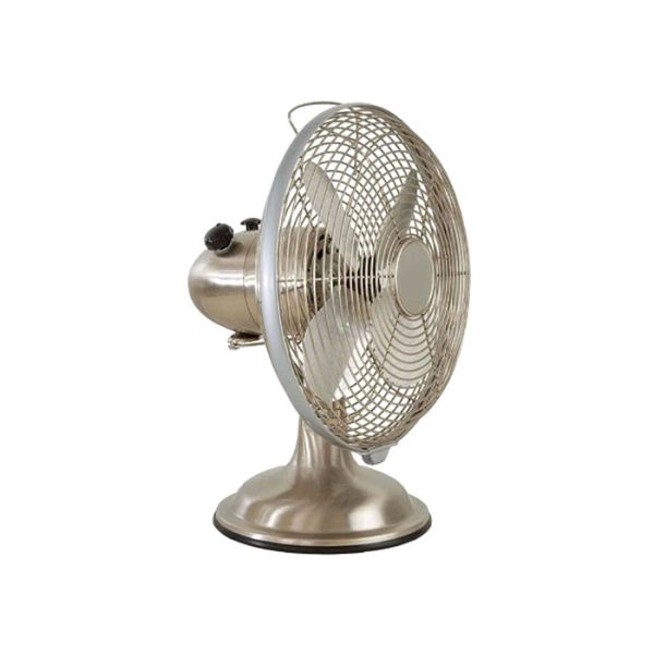 12 Inch Electric Retro Metal Tabletop Fan Air Cooling 4 Blade 120v Ce Certificate