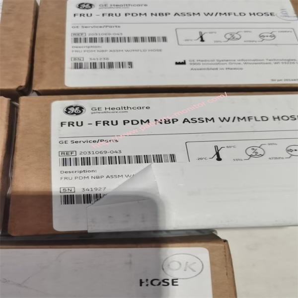 GE PDM NiBP Assembly 2031069-043 with Manifold & Hose