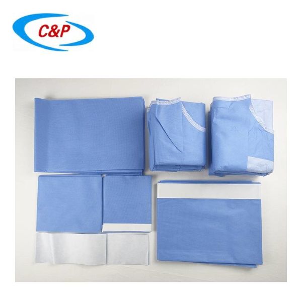 Disposable Blue SMS General Surgery Drape Pack Medical Supplies