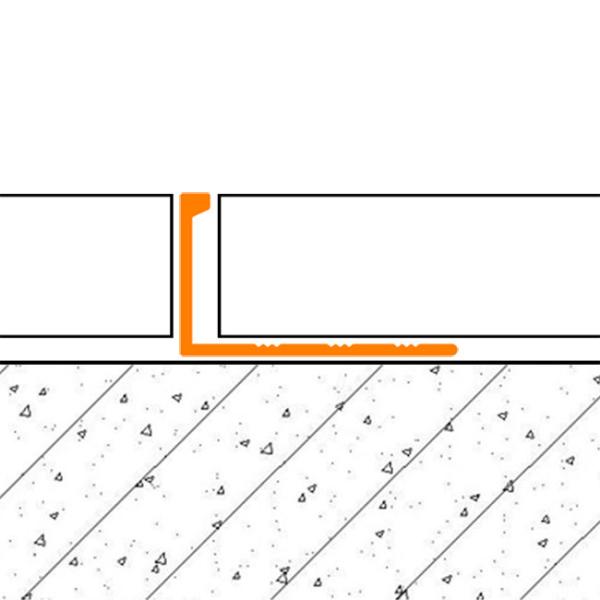 L Shape Aluminium Tile Trim Polish Silver 12.5mm For Marble Edge Protection